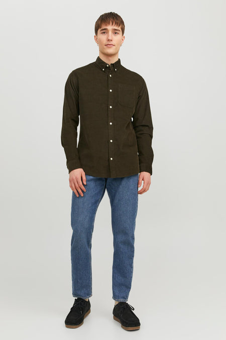 Chemise &agrave; manches longues - noir