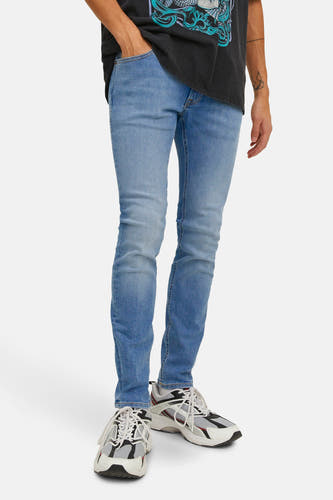 Jean skinny en denim bleu clair de JACK & JONES JEANS INTELLIGENCE, avec une couleur unie et un style décontracté.