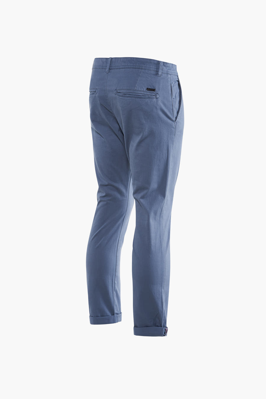 Jean chino bleu de JACK & JONES JEANS INTELLIGENCE, avec des poches arrière repliées.