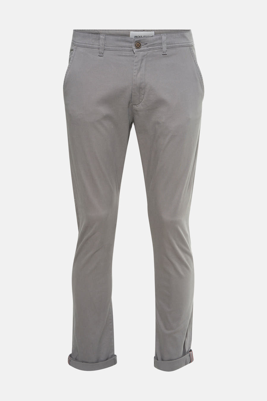Chino gris de JACK & JONES JEANS INTELLIGENCE, avec une poche discrète sur la jambe.