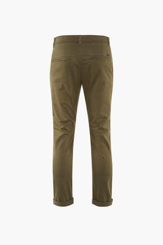 Chino khaki de JACK & JONES JEANS INTELLIGENCE, arrière, avec des poches rabattues.
