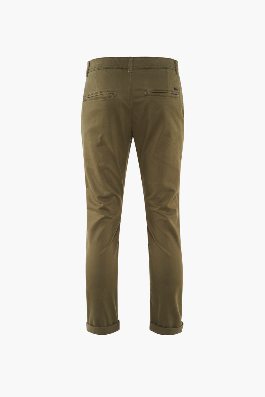 Chino khaki de JACK & JONES JEANS INTELLIGENCE, arrière, avec des poches rabattues.