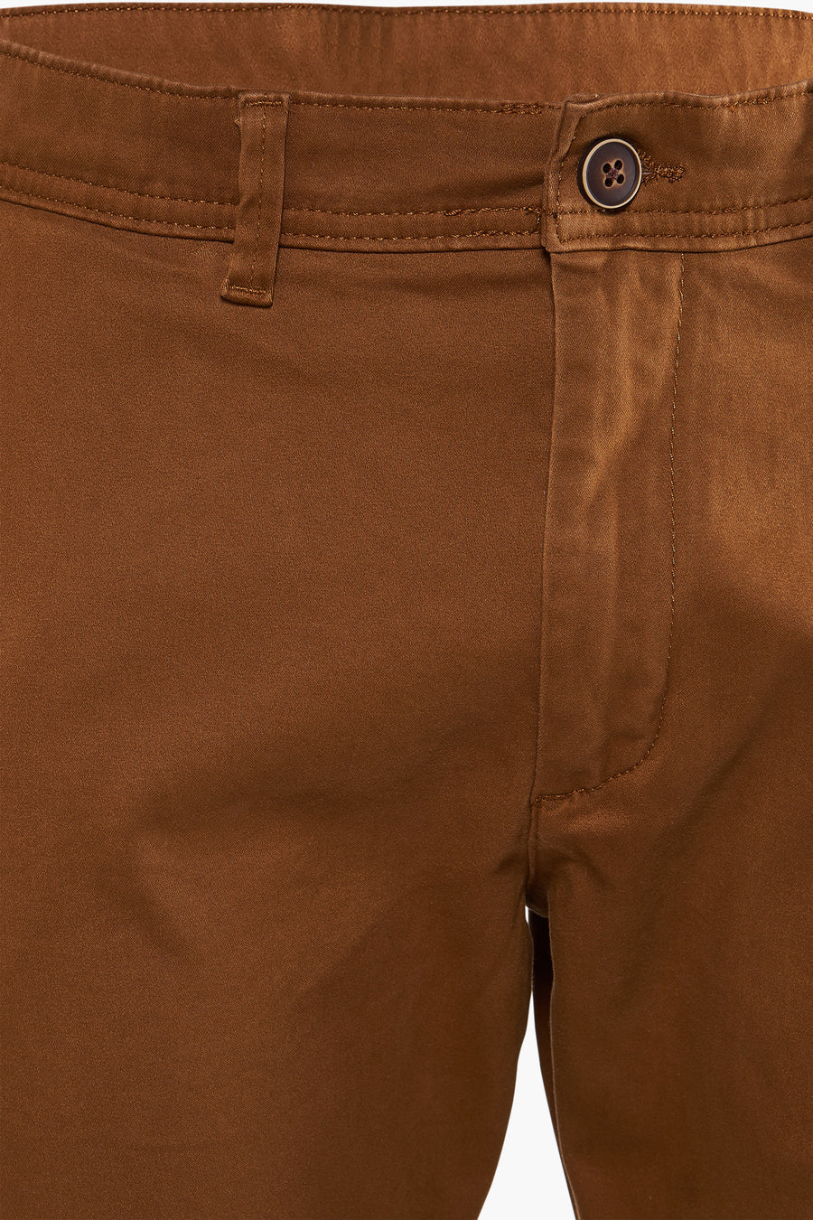 Chino de couleur cognac de JACK & JONES JEANS INTELLIGENCE, avec une fermeture à boutons et des passants de ceinture.