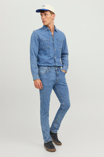 Jean &agrave; coupe droite - bleu