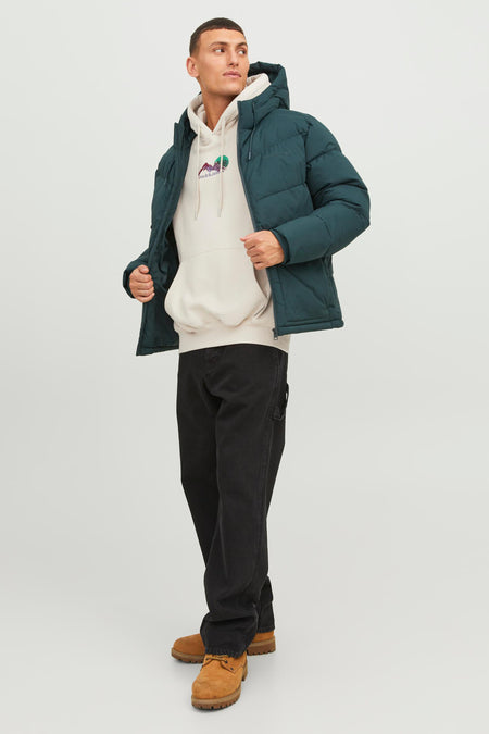 Sweat à capuche Écru - ORIGINALS BY JACK & JONES
