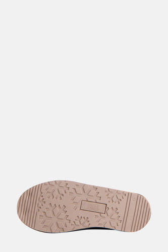 Chaussons noirs d'ACCESSORIES BY JACK & JONES, avec des semelles profilées à motif de flocons de neige.