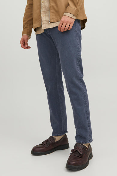 Jean &agrave; coupe carrot - gris