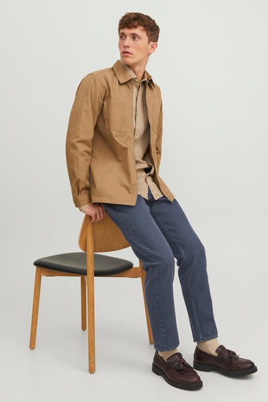 Jean &agrave; coupe carrot - gris