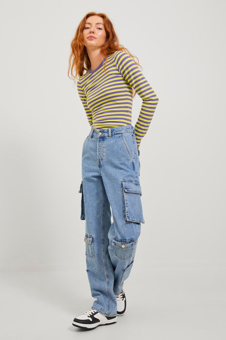 Jean &agrave; coupe droite - bleu