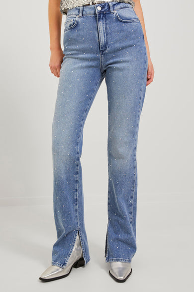 JXCIARA SLIM LONG RHS SLIT HW JEANS DNM
