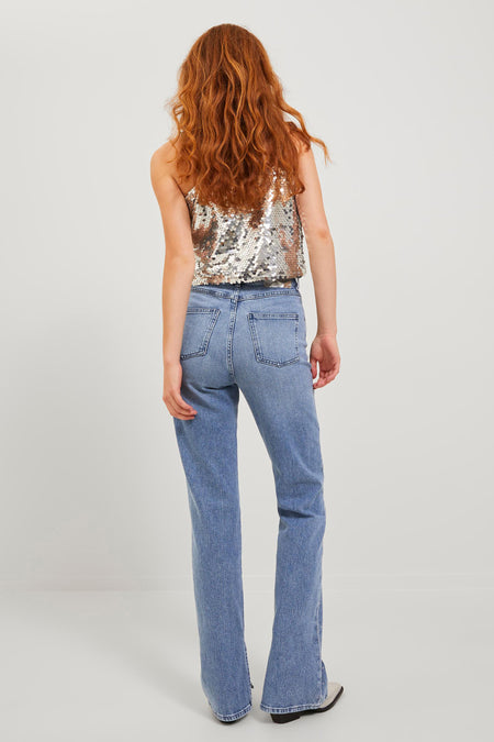 JXCIARA SLIM LONG RHS SLIT HW JEANS DNM