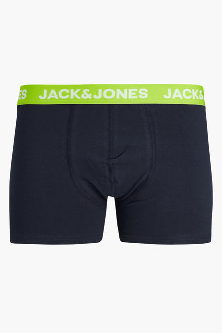 Boxers bleus d'ACCESSORIES BY JACK & JONES, avec une ceinture élastique à logo.