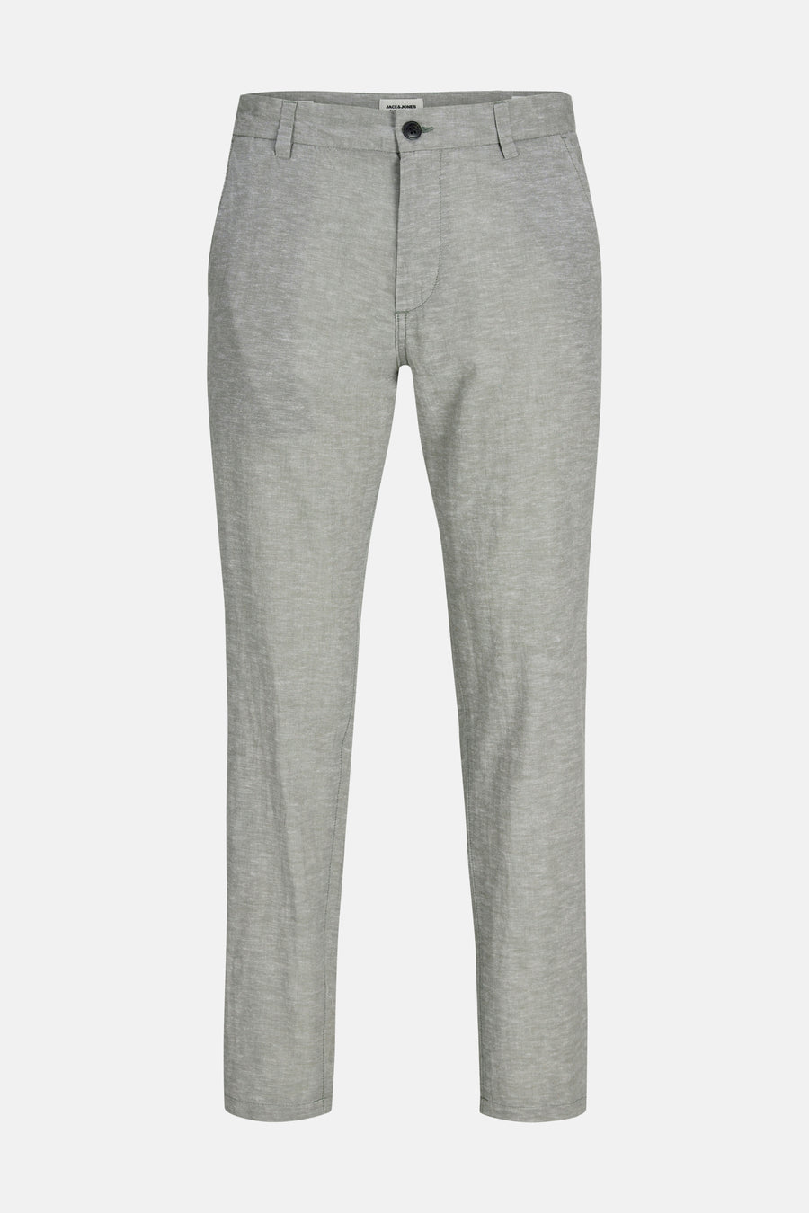 Chino vert kaki de Jack & Jones Jeans Intelligence, en tissu uni avec une texture subtile.