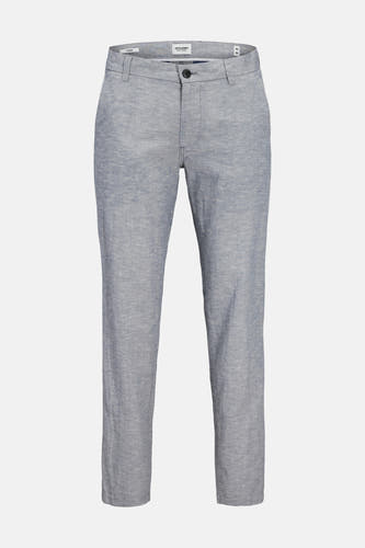 Chino bleu de Jack & Jones Jeans Intelligence, avec une coupe slim et une fermeture à boutons.