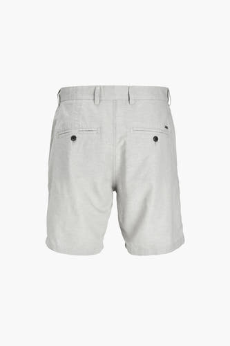 Short beige de JACK & JONES JEANS INTELLIGENCE avec des poches arrière et une fermeture à glissière, design simple.
