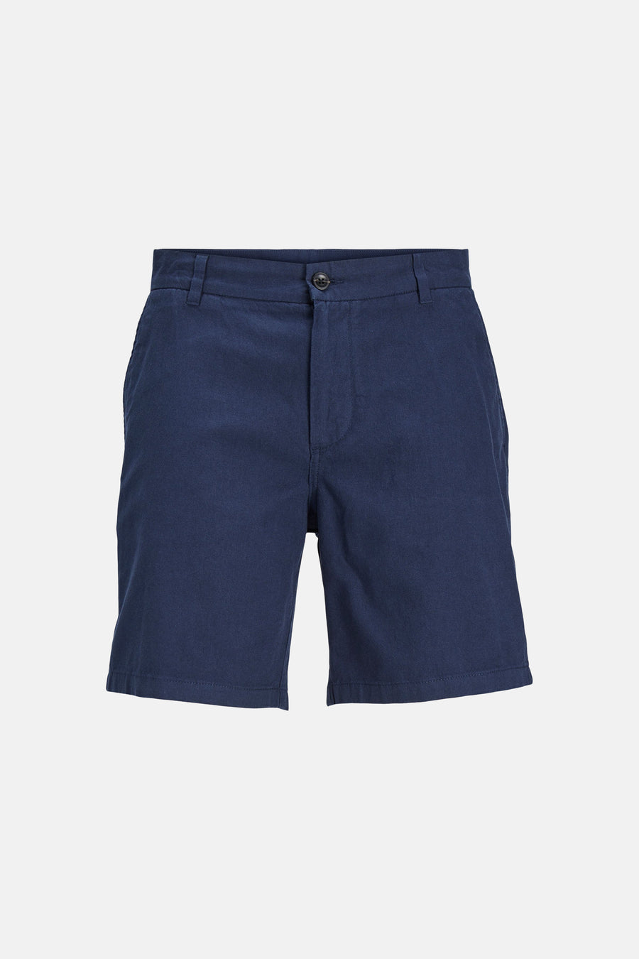 Short bleu de JACK & JONES JEANS INTELLIGENCE avec tissu tissé, bouton, fermeture éclair et passants de ceinture à l'avant.