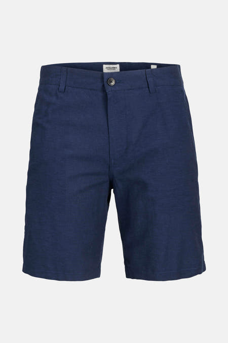 Short bleu de JACK & JONES JEANS INTELLIGENCE avec une structure de tissu lisse et une fermeture à boutons.