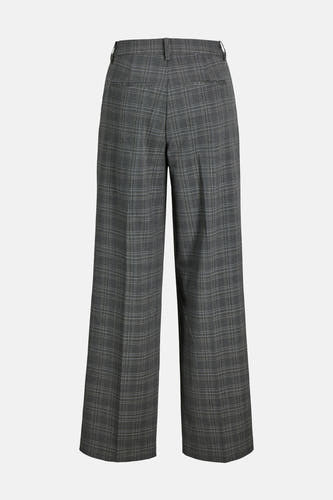 Pantalon de costume gris JJXX, avec un motif à carreaux et des pinces larges.
