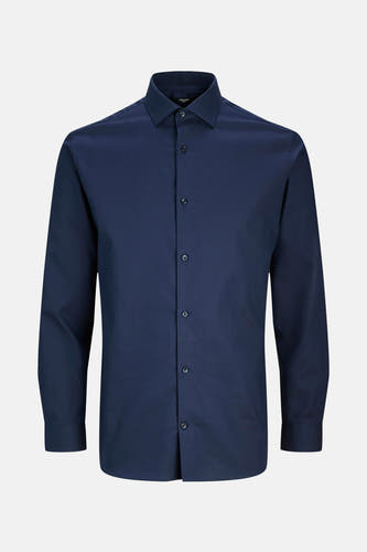 Chemise bleue à manches longues de PREMIUM by JACK & JONES, vue de l'arrière.