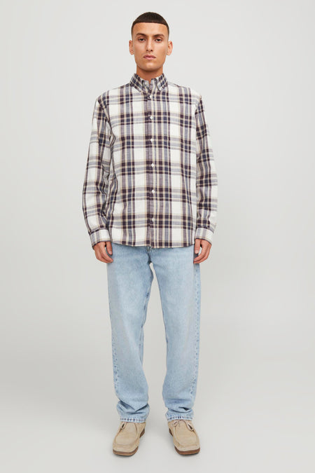 Chemise &agrave; manches longues - brun