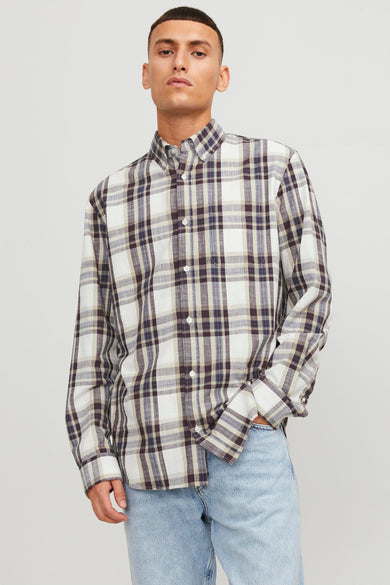 Chemise &agrave; manches longues - brun