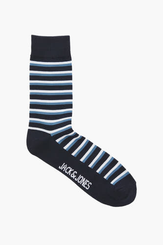 Chaussettes bleues d'ACCESSORIES BY JACK & JONES, avec un motif rayé en blanc et bleu clair.