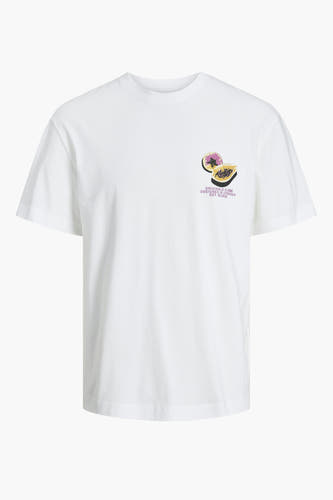 Heren tops t-shirt print korte mouw - blanc
