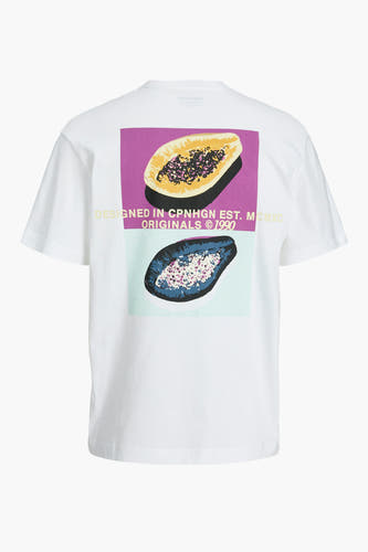 Heren tops t-shirt print korte mouw - blanc