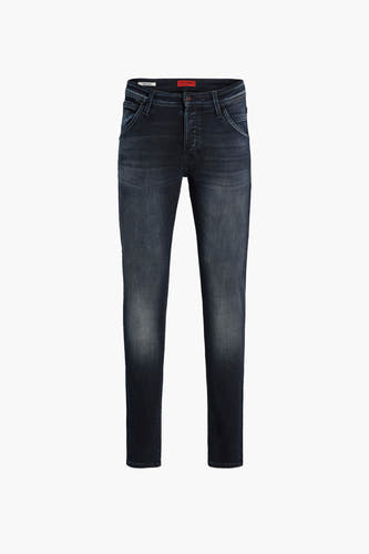 Jean slim bleu foncé de JACK & JONES JEANS INTELLIGENCE, avec des détails subtilement estompés.
