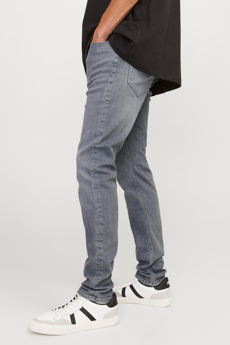 LIAM - mid grey denim - JACK & JONES JEANS INTELLIGENCE