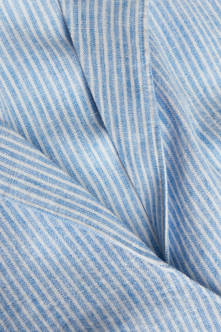 JXRAYA LINEN BLEND SS WRAP SHIRT WVN