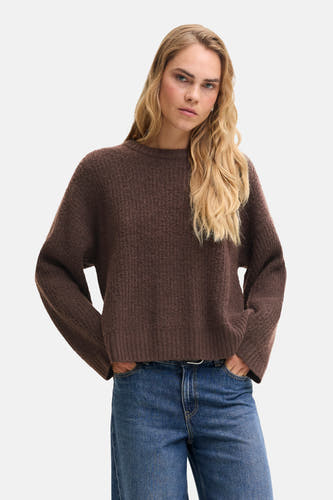 Pull col O brun - JJXX