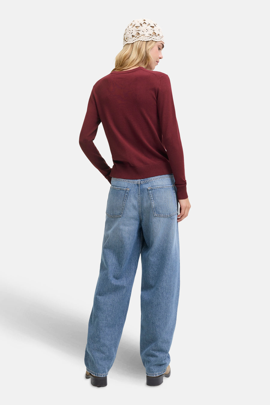 Pull à col rond - rouge - JJXX