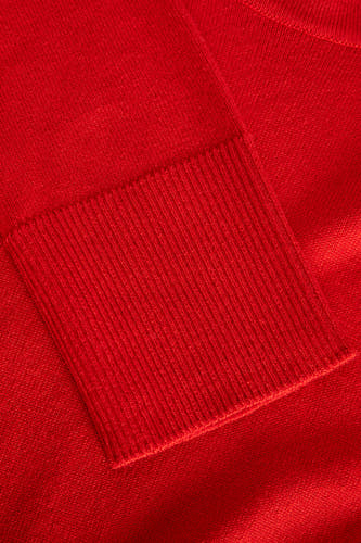 T-shirt rouge avec col rond de JJXX, doté de détails côtelés.