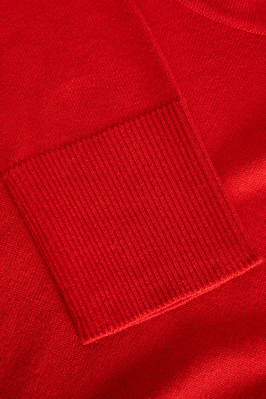T-shirt rouge avec col rond de JJXX, doté de détails côtelés.