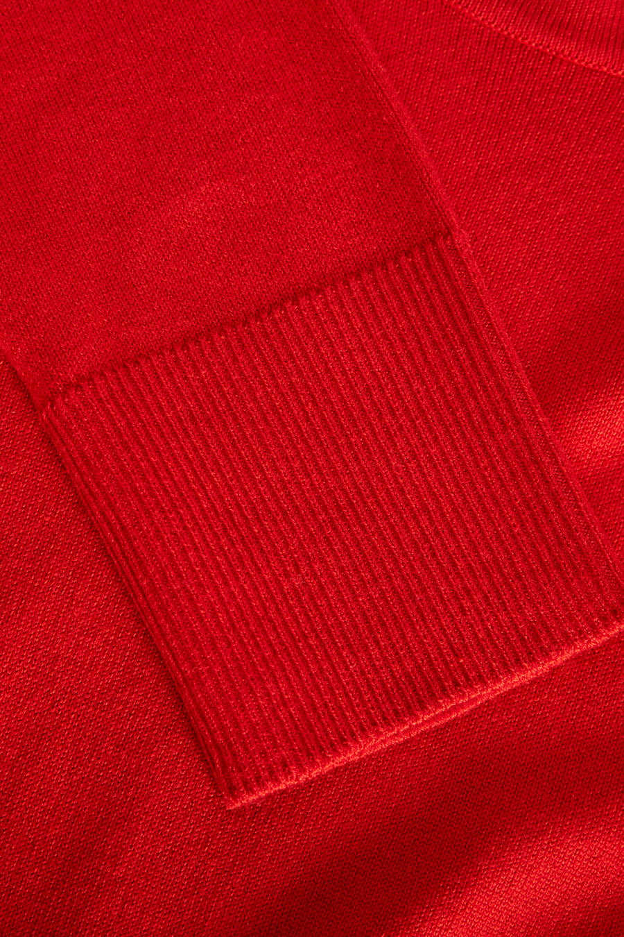 Sweat-shirt rouge avec col rond de JJXX, doté de détails côtelés sur les manches.