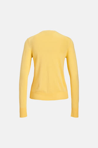 Cardigan jaune de JJXX, à manches longues et avec un ourlet finement côtelé.