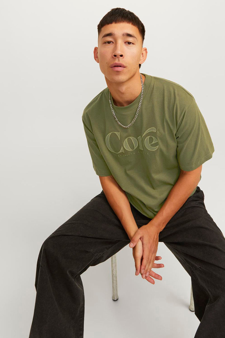 T-shirt à manches courtes - vert - CORE BY JACK & JONES