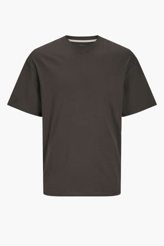 T-shirt brun à manches courtes d'ORIGINALS BY JACK & JONES, couleur unie et col rond.