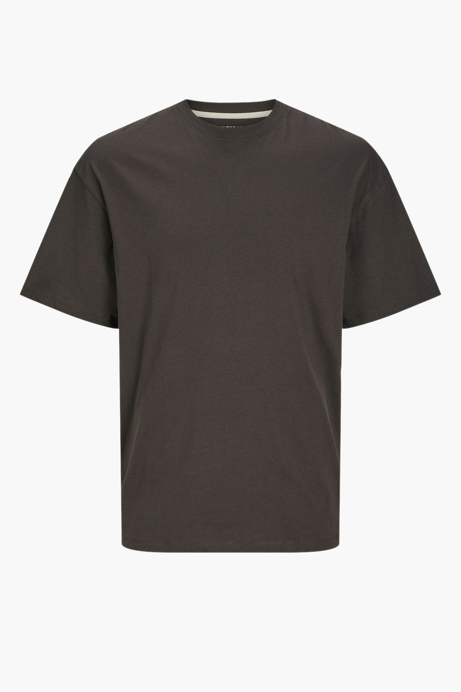 T-shirt brun à manches courtes d'ORIGINALS BY JACK & JONES, couleur unie et col rond.