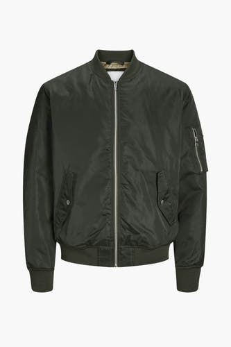 Veste verte de CORE BY JACK & JONES, avec longues manches, fermeture éclair et poches.