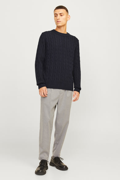 Pull à col rond - bleu