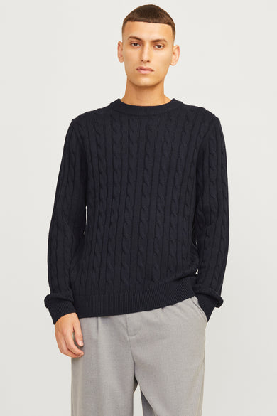 Pull à col rond - bleu