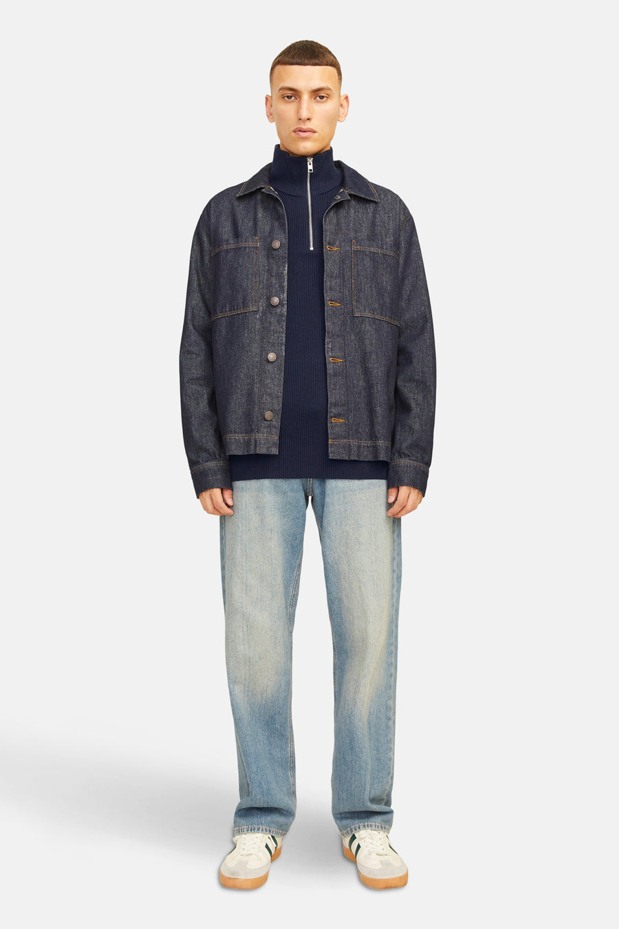 JJEPERFECT KNIT HALF ZIP SN