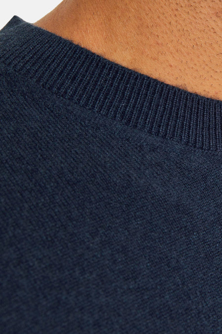 T-shirt bleu avec col rond de Royal Denim Division, doté d'une subtile texture.