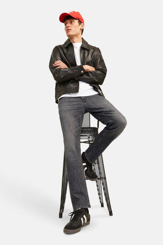 Jeans straight dark grey denim - JACK & JONES JEANS INTELLIGENCE - JACK & JONES JEANS INTELLIGENCE