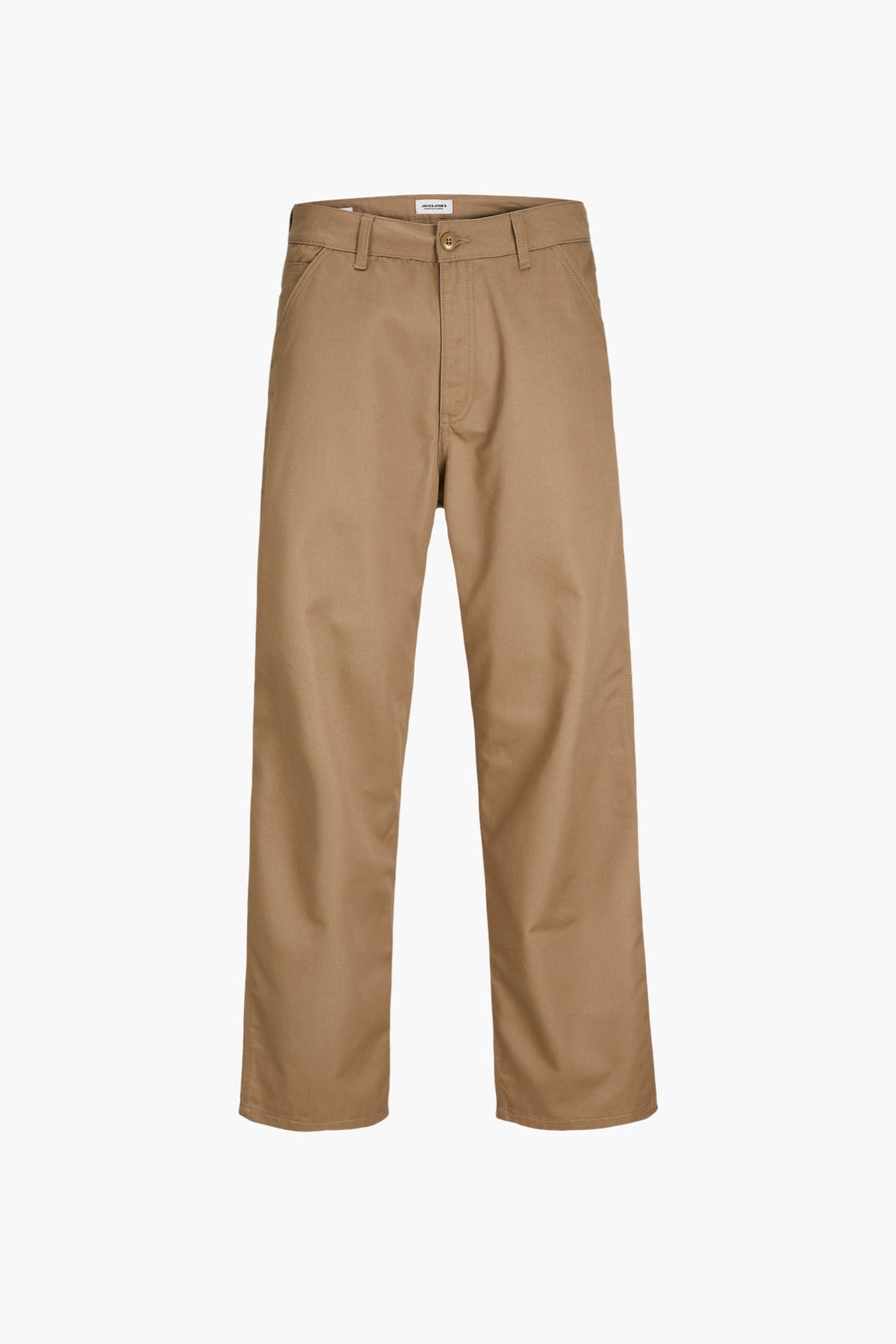 Beige broek van JACK & JONES JEANS INTELLIGENCE, effen van kleur, met zakken.