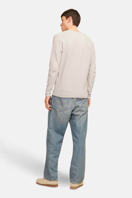 Pull à col rond - beige