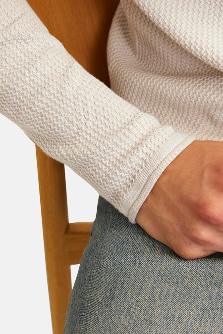 Pull à col rond - beige