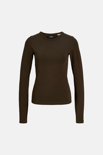 Top uni manche longue brun - JJXX